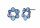Konplott - Shopping Drops - light blue, antique silver, earring stud