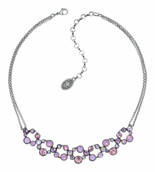 Konplott - Shopping Drops - light pink, antique silver, necklace
