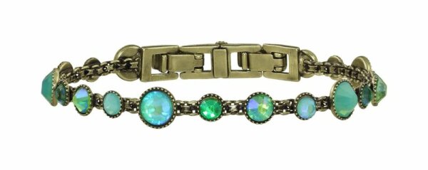 Konplott - Shopping Drops - Grün, helles Antikmessing, Armband