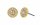 Konplott - Spell on You - beige, shiny brass, earring stud