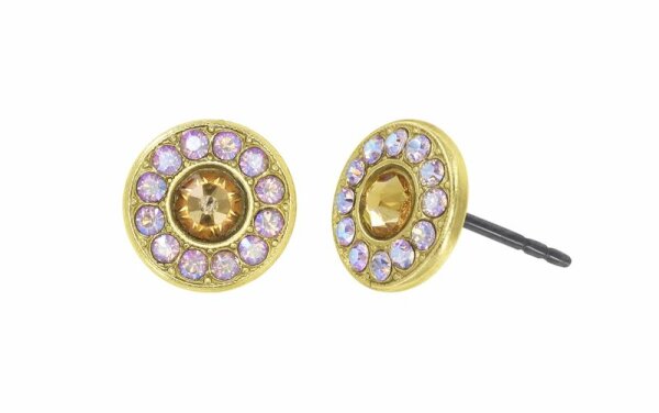 Konplott - Spell on You - brown, shiny brass, earring stud