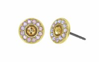 Konplott - Spell on You - brown, shiny brass, earring stud