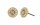 Konplott - Spell on You - brown, shiny brass, earring stud