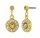 Konplott - Spell on You - brown, shiny brass, earring stud dangling
