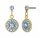 Konplott - Spell on You - light blue, shiny brass, earring stud dangling