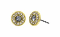 Konplott - Spell on You - grey, shiny brass, earring stud