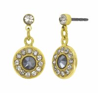 Konplott - Spell on You - grey, shiny brass, earring stud...