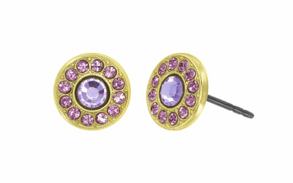 Konplott - Spell on You - lila, shiny brass, earring stud