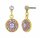 Konplott - Spell on You - lila, shiny brass, earring stud dangling