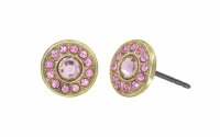 Konplott - Spell on You - pink, shiny brass, earring stud