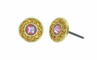 Konplott - Spell on You - orange, shiny brass, earring stud