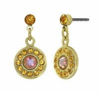 Konplott - Spell on You - orange, shiny brass, earring...