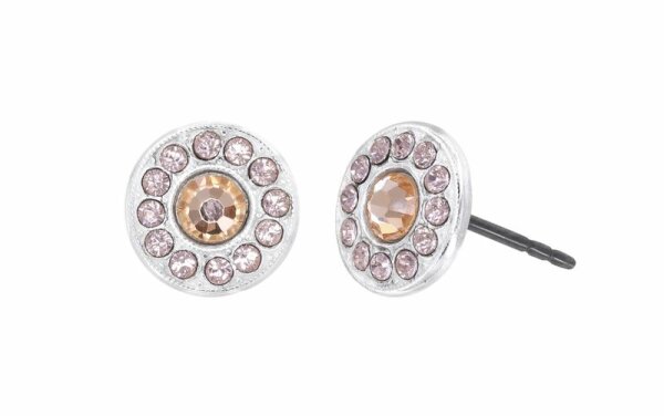 Konplott - Spell on You - Beige, glänzendes Silber, Ohrringe mit Stecker