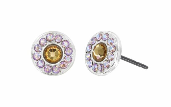 Konplott - Spell on You - brown, shiny silver, earring stud