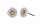 Konplott - Spell on You - brown, shiny silver, earring stud