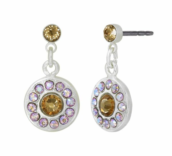 Konplott - Spell on You - brown, shiny silver, earring stud dangling