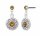 Konplott - Spell on You - brown, shiny silver, earring stud dangling