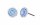 Konplott - Spell on You - light blue, shiny silver, earring stud