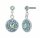 Konplott - Spell on You - green, shiny silver, earring stud dangling