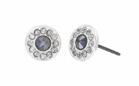 Konplott - Spell on You - grey, shiny silver, earring stud