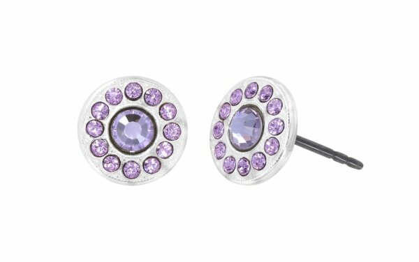 Konplott - Spell on You - lila, violet, shiny silver, earring stud