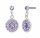Konplott - Spell on You - lila, violet, shiny silver, earring stud dangling