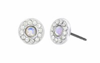 Konplott - Spell on You - white, shiny silver, earring stud