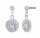 Konplott - Spell on You - white, shiny silver, earring stud dangling