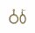 Konplott - Créole Cristal - brown, light colorado topaz, antique brass, earring stud dangling
