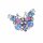 Konplott - Butterfly Dance - Pastel Multi, size M, Antiksilber, Broche