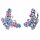 Konplott - Butterfly Dance - pastel multi, size L, antique silver, earring eurowire