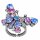 Konplott - Butterfly Dance - Pastel Multi, size L, Antiksilber, Ring