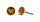 Konplott - Black Jack - brown, light amber, shiny brass, earring stud-flat