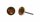 Konplott - Black Jack - brown, smoked amber, shiny brass, earring stud-flat