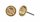 Konplott - Black Jack - brown, light colorado topaz, shiny brass, earring stud-flat