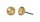 Konplott - Black Jack - brown, light colorado topaz, shiny brass, earring stud-flat