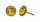 Konplott - Black Jack - yellow, topaz, shiny brass, earring stud-flat