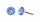 Konplott - Black Jack - blue, light sapphire, shiny silver, earring stud-flat