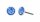 Konplott - Black Jack - blue, recreated ice blue, shiny silver, earring stud-flat